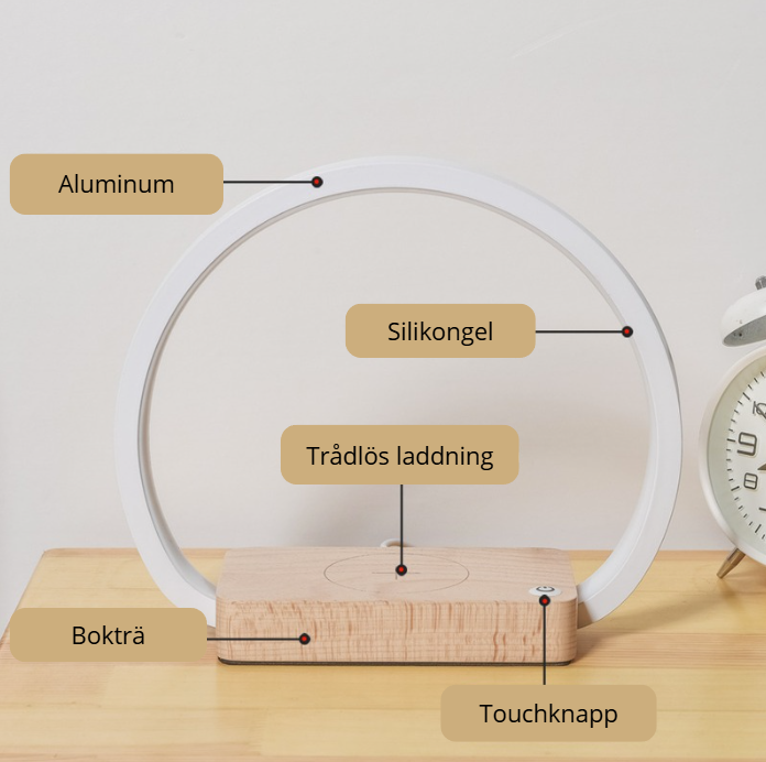 Bordslampa - Ljus och laddning i harmoni