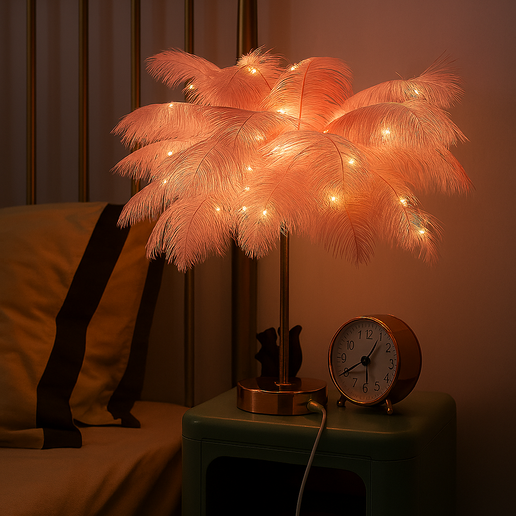 Harmoniskt fjäder led lampa