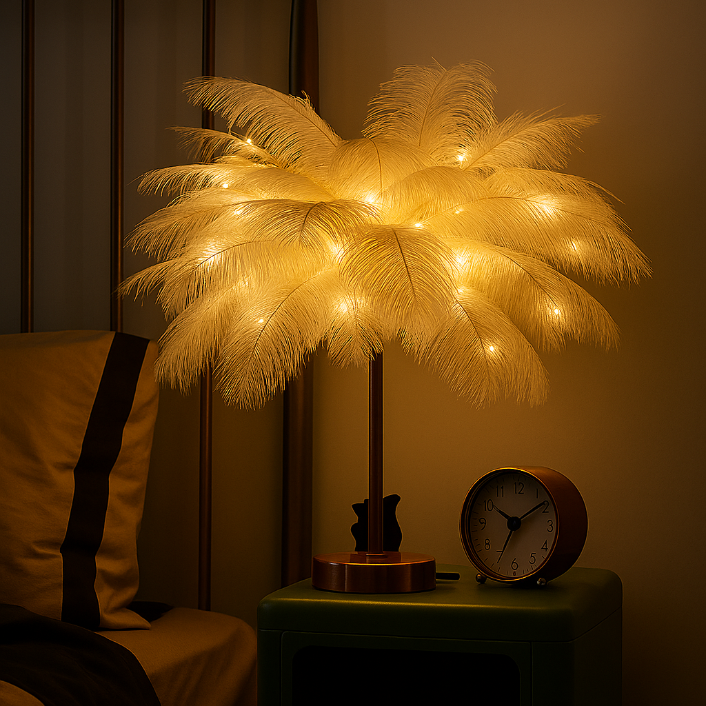 Harmoniskt fjäder led lampa