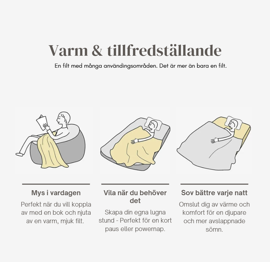 Mysig & elegant filt - En filt som följer dig överallt