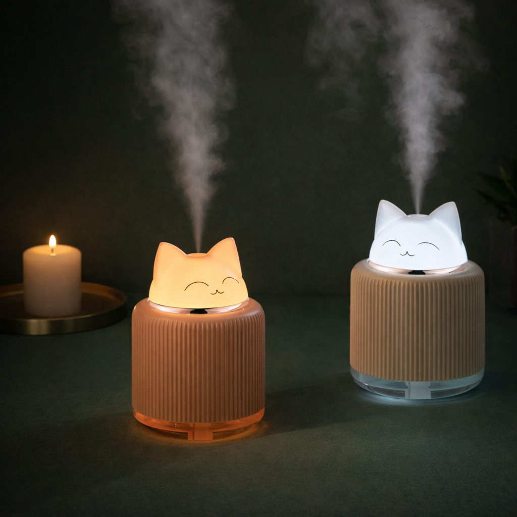 Mini luftfuktare katt