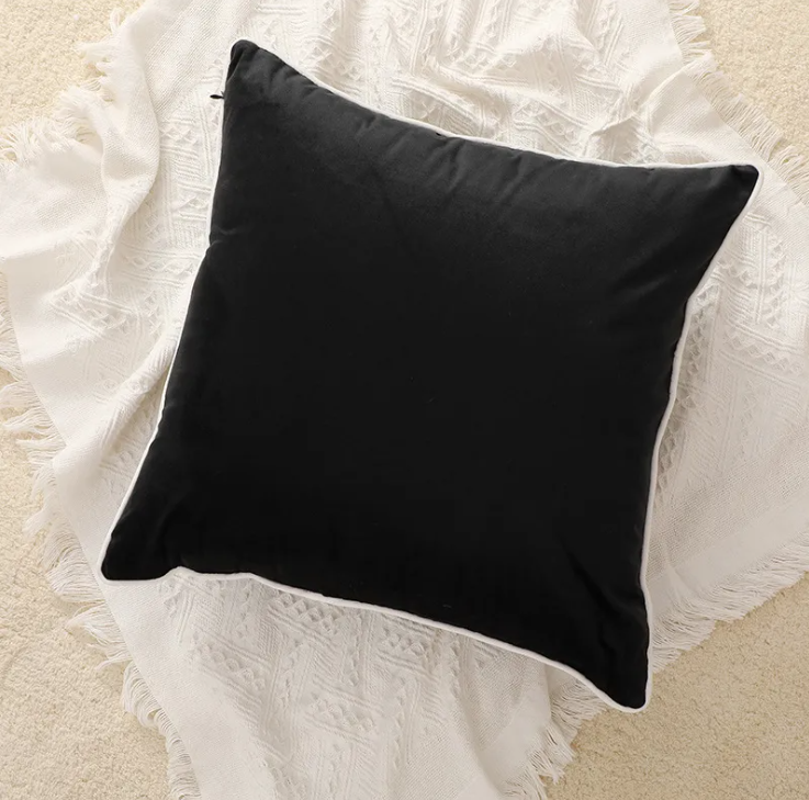 Heminredning Enkelt enfärgat sammet örngott