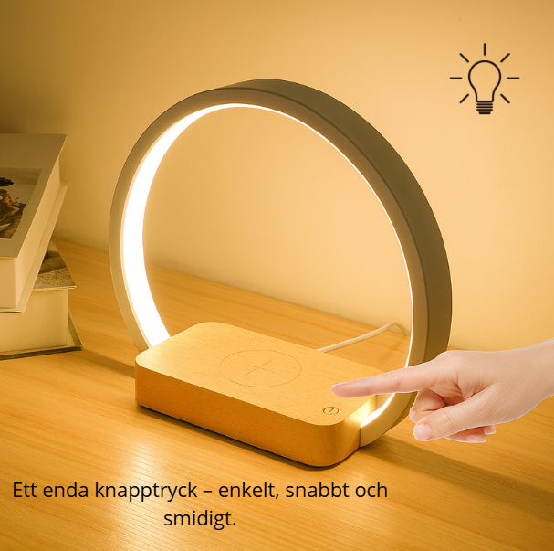 Bordslampa - Ljus och laddning i harmoni